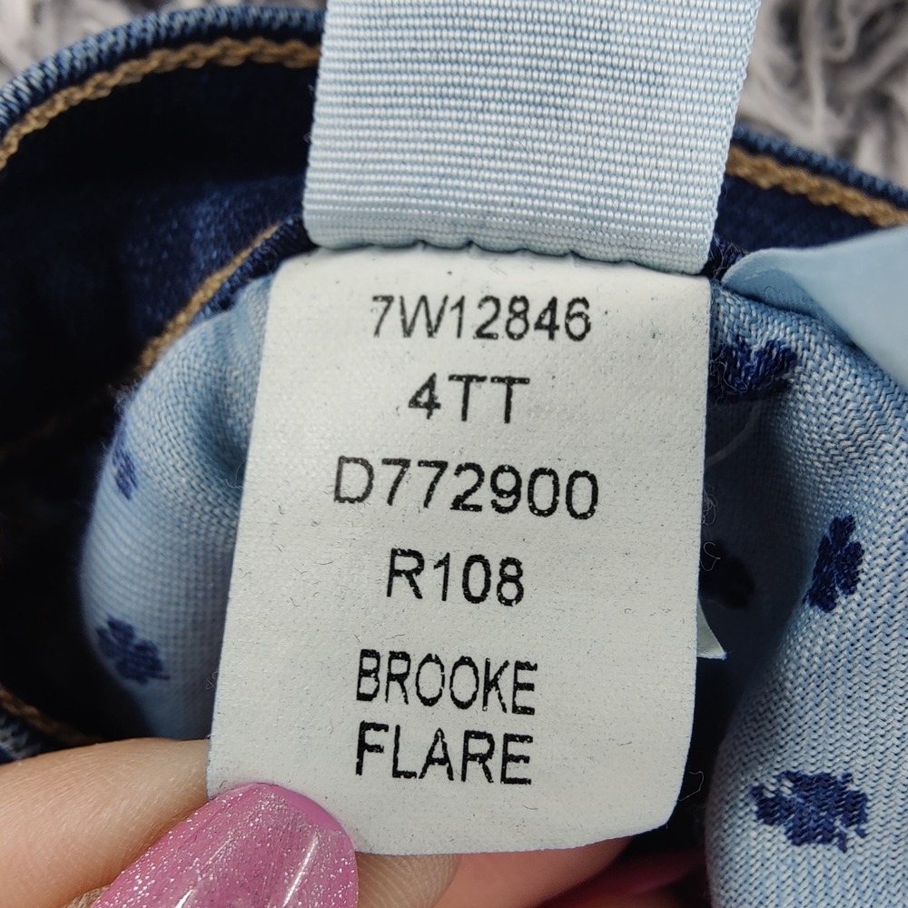 Lucky Brand Womens Boho Retro Brooke Flare Jeans 8/29 Blue Dark Wash Denim - Picture 13 of 16